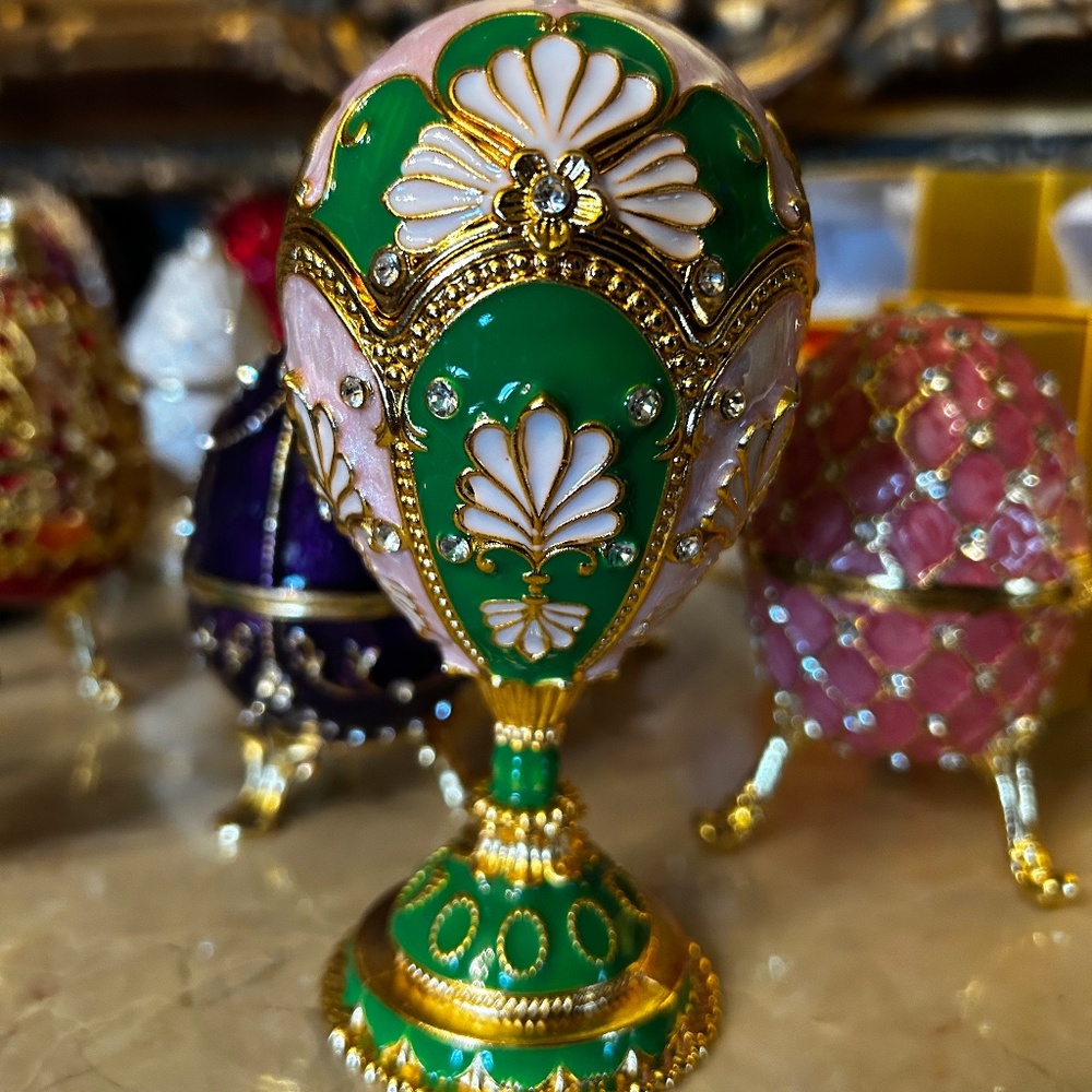Faberge style eggs. All hand painted beautiful treasures Easter gift!